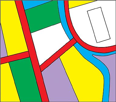 Flurkarte nach der Neuordnung der Eigentumsverhältnisse